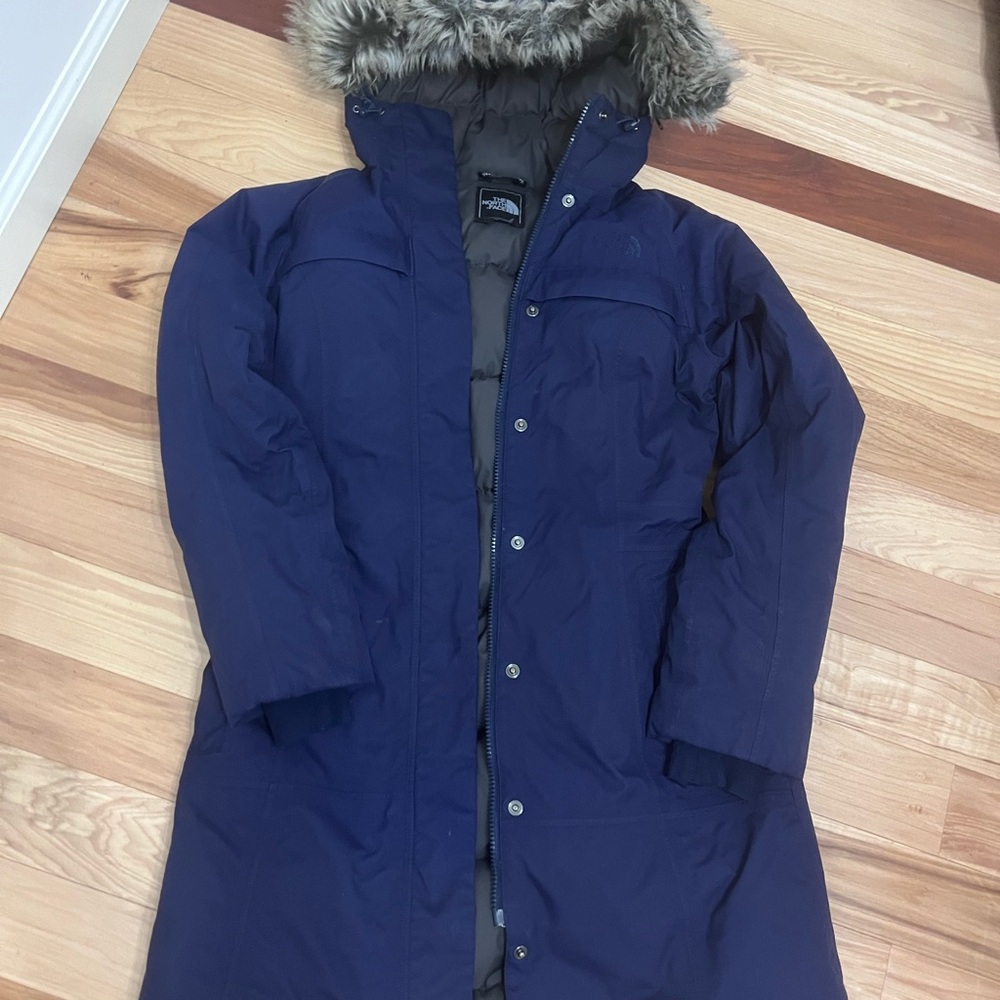 The North Face Dark Blue Jacket with Logo
